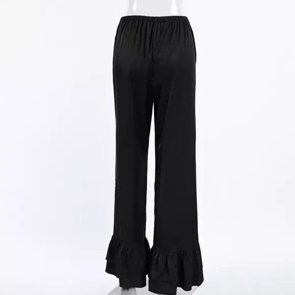 Pantalon noir taille haute