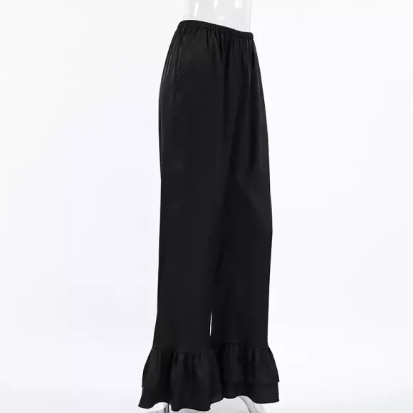Pantalon noir taille haute