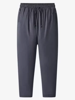 Pantalon Pour Homme Droit Taille Élastique Chic Décontracté