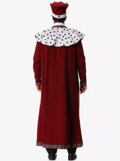 Pantalon rétro à pois bordeaux pour costumes de vacances en Arabie Saoudite