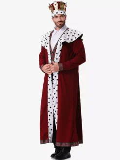 Pantalon rétro à pois bordeaux pour costumes de vacances en Arabie Saoudite