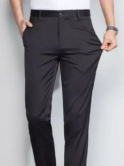 Pantalons décontractés pour hommes Slim Fit Straight Pantalons pour hommes de printemps et d'été