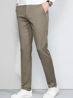 Pantalons décontractés pour hommes Slim Fit Straight Pantalons pour hommes de printemps et d'été
