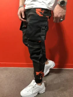 Pantalons pour hommes Pantalons de camouflage décontractés pour hommes jaunes