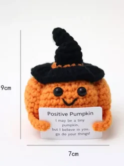Peluche citrouille d'Halloween au crochet faite à la main décoration amigurumi mignonne
