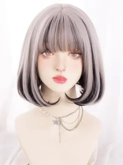 Perruque Lolita de 14 pouces mettant en valeur la fibre résistante à la chaleur des cheveux comme accessoires Lolita Image