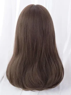 Perruques Sweet Lolita Longue Fibre Résistante À La Chaleur Accessoires Lolita Marron Foncé