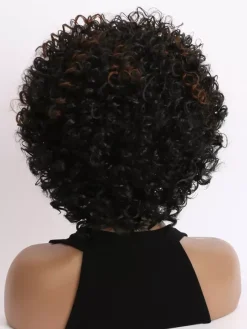 Petites perruques synthétiques quotidiennes à cheveux courts bouclés pour femmes 2026