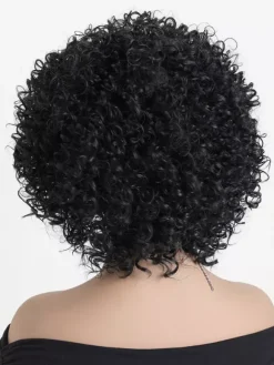 Petites perruques synthétiques quotidiennes à cheveux courts bouclés pour femmes 2026