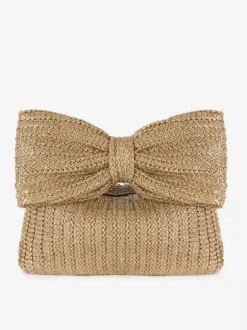 Pochette en paille avec n艙ud pour les vacances petit sac pour femme 2026