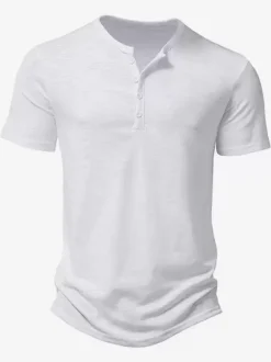 Polo En Coton Pour Hommes T-Shirt À Manches Courtes Décontracté