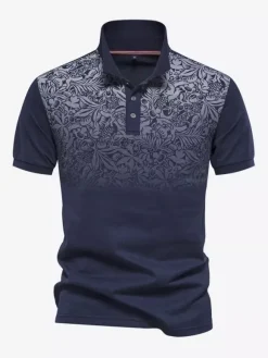 Polo pour homme col rabattu manches courtes boutons coupe régulière