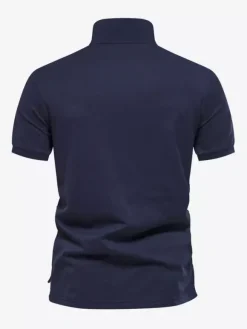 Polo pour homme col rabattu manches courtes boutons coupe régulière