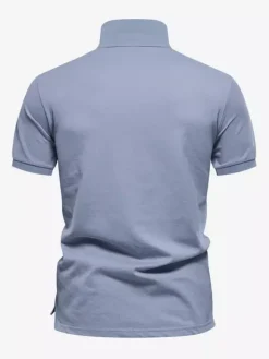 Polo pour homme col rabattu manches courtes boutons coupe régulière