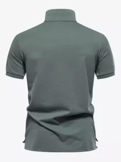Polo pour homme col rabattu manches courtes boutons coupe régulière