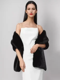 Poncho cape noir pour femme