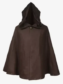 Poncho gothique Lolita en daim marron foncé Vêtements d'extérieur Lolita d'automne