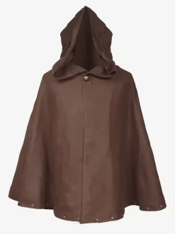 Poncho gothique Lolita en daim marron foncé Vêtements d'extérieur Lolita d'automne