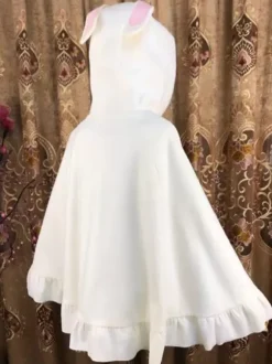 Poncho Sweet Lolita Blanc Passepoil Synthétique Hiver Lolita Outwears Déguisements Halloween