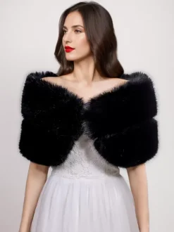 Poncho cape noir pour femme