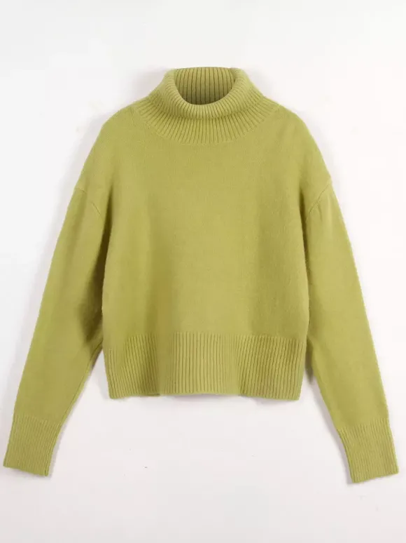 Pull en tricot uni à col bénitier pour femme (2026)