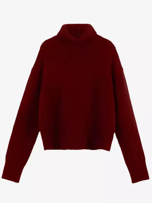 Pull en tricot uni à col bénitier pour femme (2026)