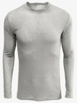 Pulls Homme Cardigan Maille Col Rond Automne Vert Gris