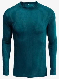 Pulls Homme Cardigan Maille Col Rond Automne Vert Gris