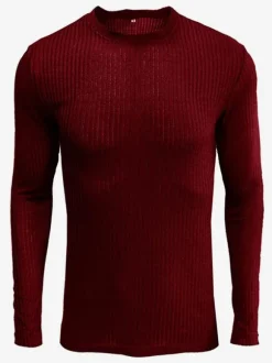 Pulls Homme Cardigan Maille Col Rond Automne Vert Gris