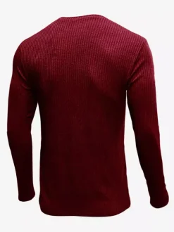 Pulls Homme Cardigan Maille Col V Printemps Gris Bordeaux