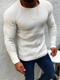 Pulls pour hommes Pulls pour hommes Bijou Neck Winter Black Camel