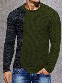 Pulls pour hommes Pulls pour hommes Bijou Col d'hiver Gris Noir