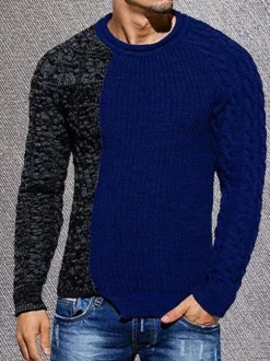Pulls pour hommes Pulls pour hommes Bijou Col d'hiver Gris Noir