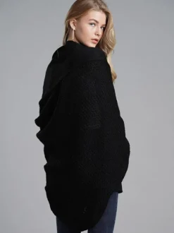 Pulls Cardigans Acrylique Marine Foncé Manches Longues