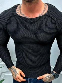 Pulls Homme Cardigan Maille Col Rond Printemps Abricot