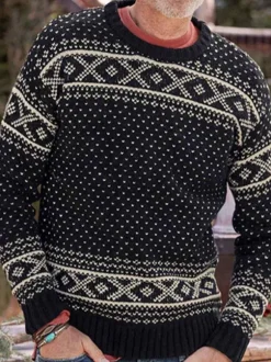 Pulls Homme Pull Homme Maille Col Bijou Printemps Noir Noir