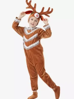 Pyjama Onesie Kigurumi Halloween Animal Combinaison en polyester pour enfant Chapeau