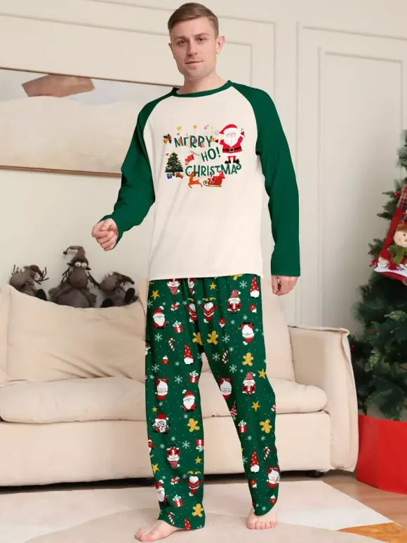 Pyjamas de Noël assortis pour toute la famille imprimé Père Noël vêtements de nuit pour femmes 2026