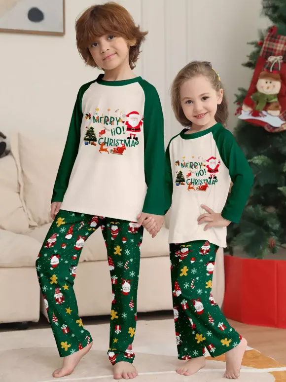 Pyjamas de Noël assortis pour toute la famille imprimé Père Noël vêtements de nuit pour femmes 2026