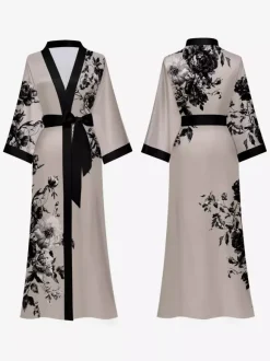 Pyjamas vêtements de nuit peignoirs noirs à lacets imprimés lingerie d'intérieur nuisettes nuisettes