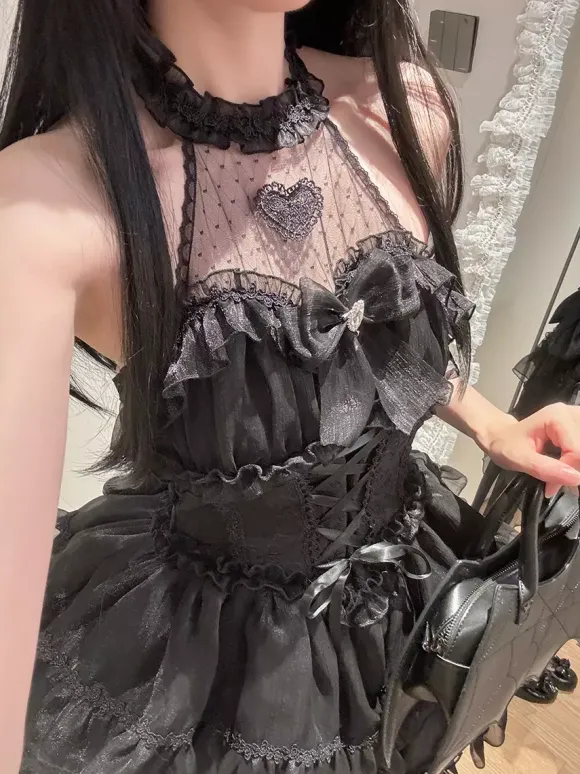 rentrée scolaireRobe Lolita gothique pastel à volants et lacets rose et blanc style romantique robe Hime Lolita