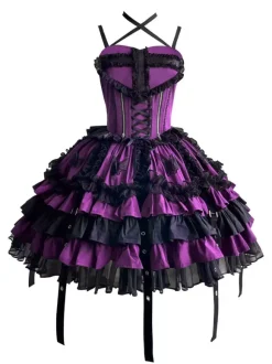 rentrée scolaireRobe Lolita gothique à volants en dentelle Tokisaki Kurumi