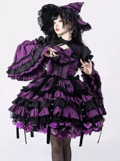 rentrée scolaireRobe Lolita gothique à volants en dentelle Tokisaki Kurumi