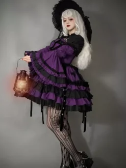 rentrée scolaireRobe Lolita gothique à volants en dentelle Tokisaki Kurumi