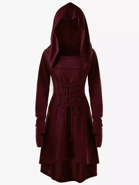 Robe à capuche style Renaissance médiévale pour femme tenue elfique pour Halloween et cosplay