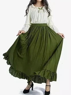 Robe à manches évasées style Renaissance médiévale irlandaise vêtements pour femmes à capuche robe de reine gothique rétro