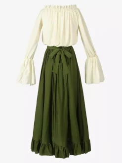 Robe à manches évasées style Renaissance médiévale irlandaise vêtements pour femmes à capuche robe de reine gothique rétro