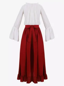 Robe à manches évasées style Renaissance médiévale irlandaise vêtements pour femmes à capuche robe de reine gothique rétro