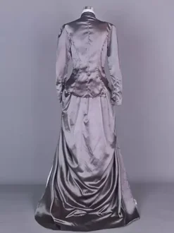 Robe abricot style édouardien tunique à manches longues robe vintage