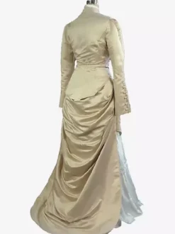 Robe abricot style édouardien tunique à manches longues robe vintage